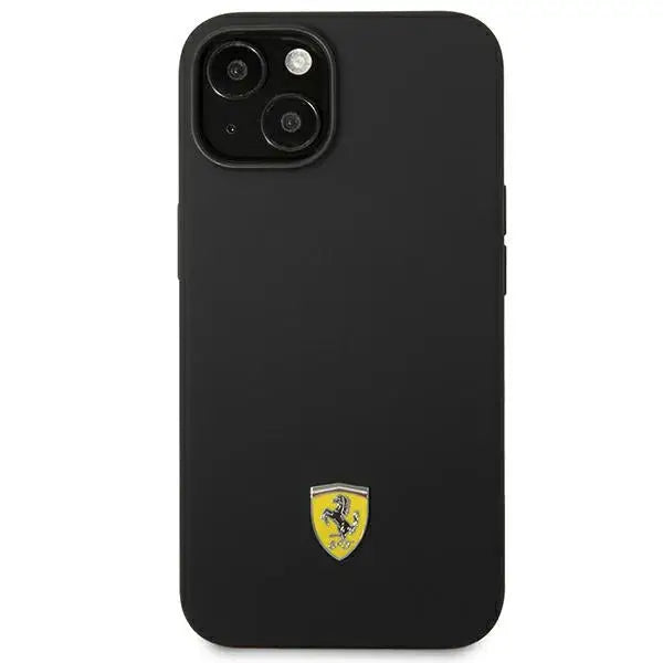 Ferrari FEHCP14MSIBBK iPhone 14 Plus 6.7’’ black/black hardcase Silicone Metal Logo - Cell phone cases