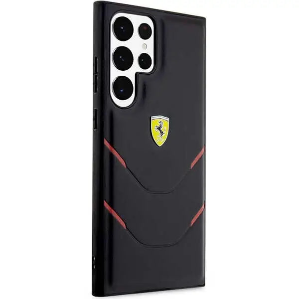 Ferrari FEHCS23LPBAK S23 Ultra S918 black/black hardcase Hot Stamp Lines - Cell phone cases and covers<<<HurtelXML