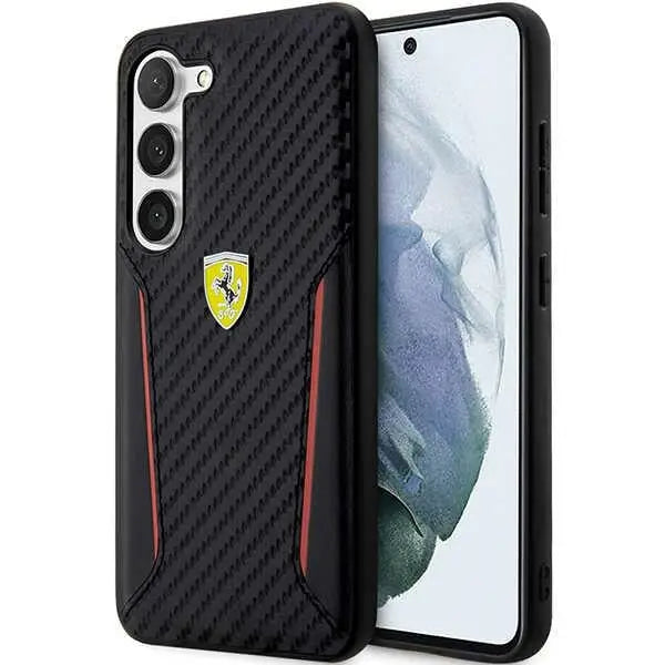 Ferrari FEHCS23MNPYK S23+ S916 black/black hardcase Carbon Contrast Edges - Cell phone cases and covers<<<HurtelXML
