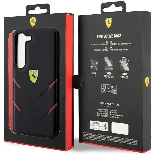 Ferrari FEHCS23MPBAK S23+ S916 black/black hardcase Hot Stamp Lines - Cell phone cases and covers<<<HurtelXML