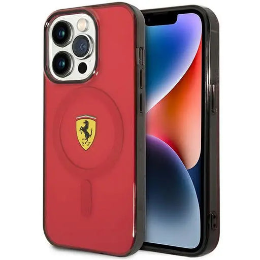 Ferrari FEHMP14LUKR iPhone 14 Pro 6.1’’ red/red hardcase Translucent Magsafe - Cell phone cases and covers<<<HurtelXML