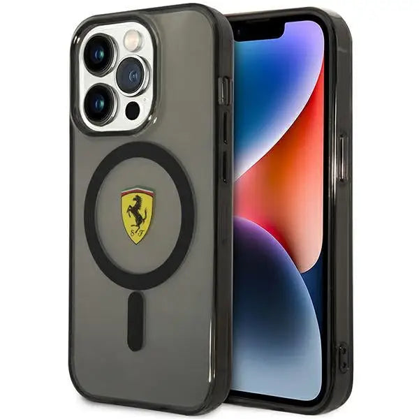 Ferrari FEHMP14XURKK iPhone 14 Pro Max 6.7’’ black/black hardcase Translucent Magsafe - Cell phone cases