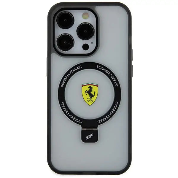 Ferrari FEHMP15LUSCAH iPhone 15 Pro 6.1’’ transparent hardcase Ring Stand 2023 Collection MagSafe - Cell phone cases