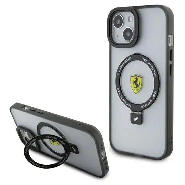 Ferrari FEHMP15SUSCAH iPhone 15 6.1’’ transparent hardcase Ring Stand 2023 Collection MagSafe - Cell phone cases