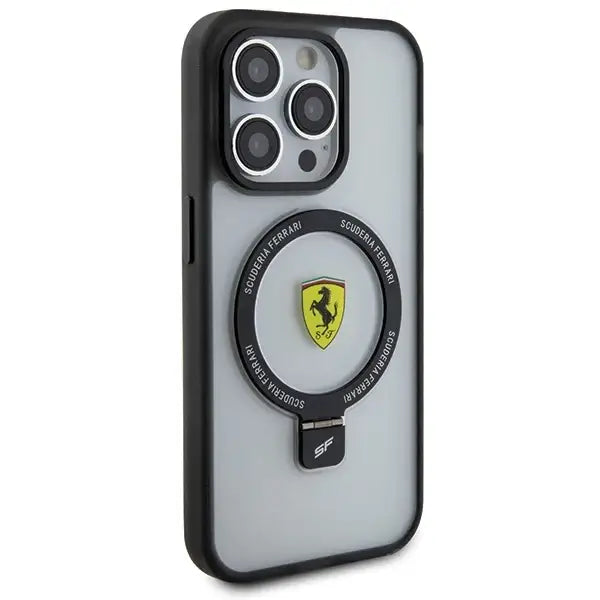 Ferrari FEHMP15XUSCAH iPhone 15 Pro Max 6.7’’ transparent hardcase Ring Stand 2023 Collection MagSafe - Cell phone