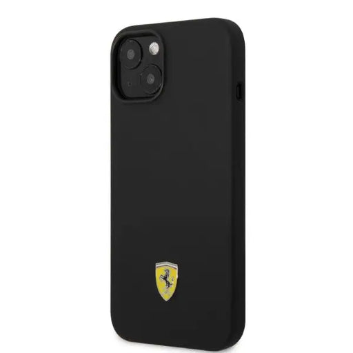 Ferrari FEHMSIP14SBK iPhone 14 6.1’’ black/black hardcase Silicone Metal Logo Magsafe - Cell phone cases