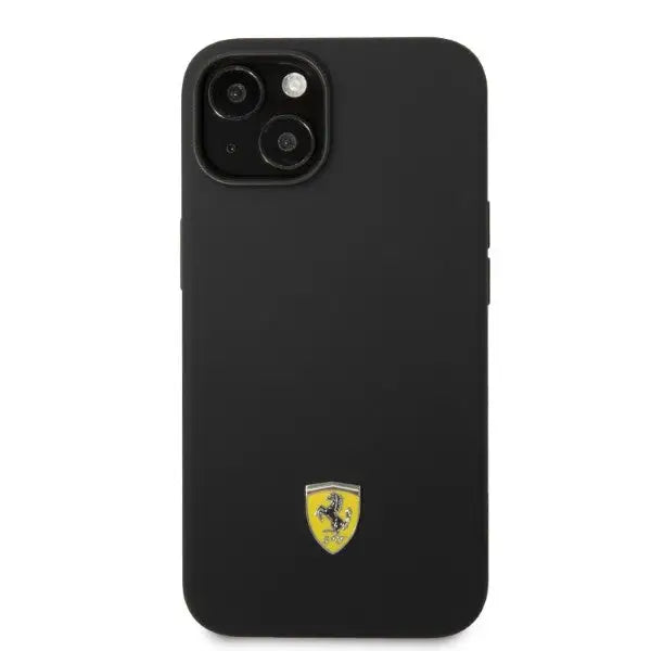 Ferrari FEHMSIP14SBK iPhone 14 6.1’’ black/black hardcase Silicone Metal Logo Magsafe - Cell phone cases