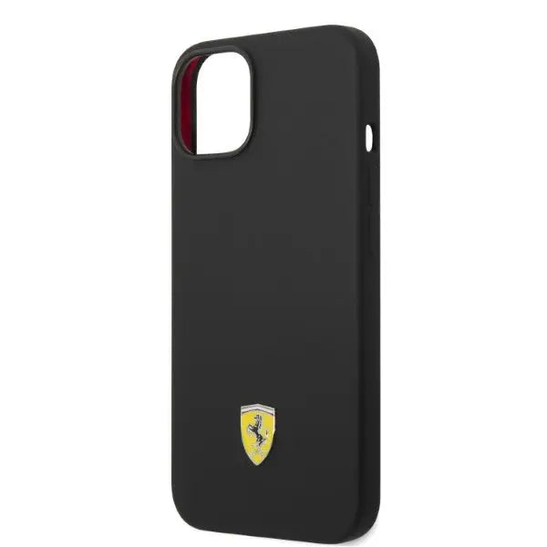 Ferrari FEHMSIP14SBK iPhone 14 6.1’’ black/black hardcase Silicone Metal Logo Magsafe - Cell phone cases