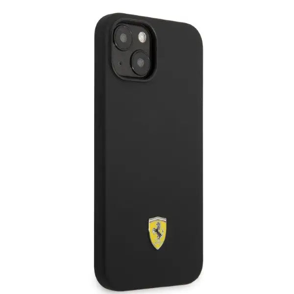 Ferrari FEHMSIP14SBK iPhone 14 6.1’’ black/black hardcase Silicone Metal Logo Magsafe - Cell phone cases