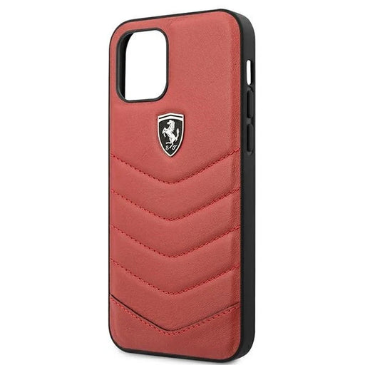 Ferrari FEHQUHCP12MRE iPhone 12/12 Pro red/red hardcase Off Track Quilted - Cell phone cases and covers<<<HurtelXML