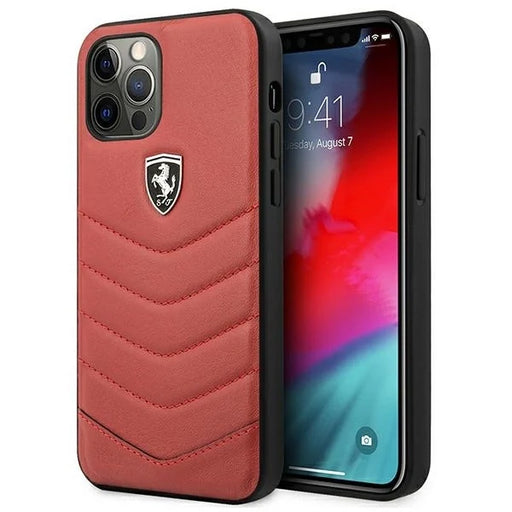 Ferrari FEHQUHCP12MRE iPhone 12/12 Pro red/red hardcase Off Track Quilted - Cell phone cases and covers<<<HurtelXML