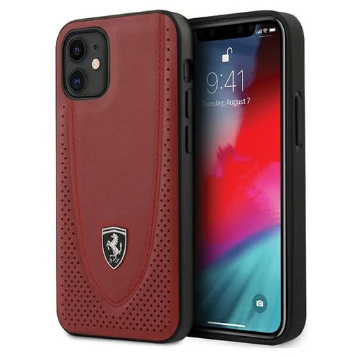 Ferrari FEOGOHCP12SRE iPhone 12 mini 5.4’’ red/red hardcase Off Track Perforated - Cell phone cases