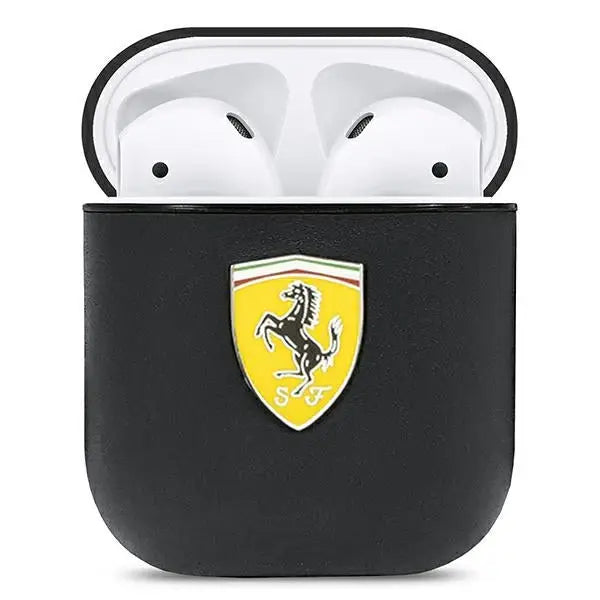 Ferrari FESA2LEBK AirPods cover black/black On Track Leather - Cell phone cases and covers<<<HurtelXML