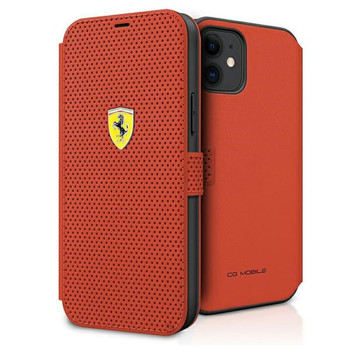 Ferrari FESPEFLBKP12SRE iPhone 12 mini 5.4’’ red/red book On Track Perforated - Cell phone cases and covers<<<HurtelXML