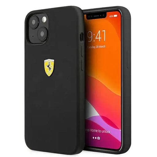 Ferrari FESSIHCP13MBK iPhone 13 6.1’’ black/black hardcase Silicone - Cell phone cases and covers<<<HurtelXML