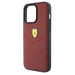 Ferrari Leather Stitched Lines case for iPhone 15 Pro Max - red - Cell phone cases and covers<<<HurtelXML