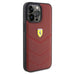 Ferrari Leather Stitched Lines case for iPhone 15 Pro Max - red - Cell phone cases and covers<<<HurtelXML