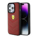 Ferrari Leather Stitched Lines case for iPhone 15 Pro - red - Cell phone cases and covers<<<HurtelXML