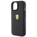 Ferrari Quilted Metal Logo case for iPhone 15 - black - Cell phone cases and covers<<<HurtelXML