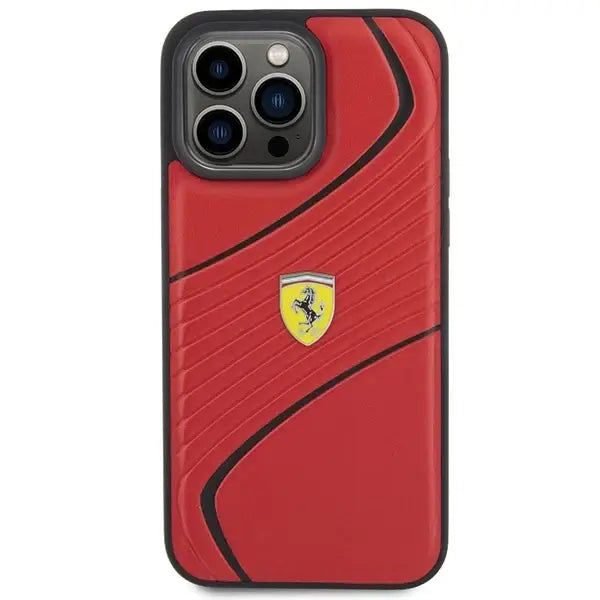 Ferrari Twist Metal Logo case for iPhone 15 Pro Max - red - Cell phone cases and covers<<<HurtelXML