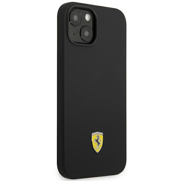Ferrari FEHCP14SSIBBK iPhone 14 6.1&quot; black/black hardcase Silicone Metal Logo