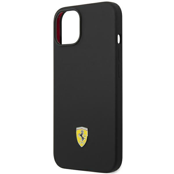 Ferrari FEHCP14SSIBBK iPhone 14 6.1&quot; black/black hardcase Silicone Metal Logo