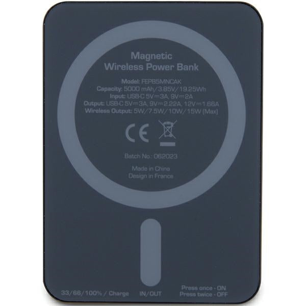 Powerbank Ferrari Metal Logo MagSafe 15W 5000mAh - black