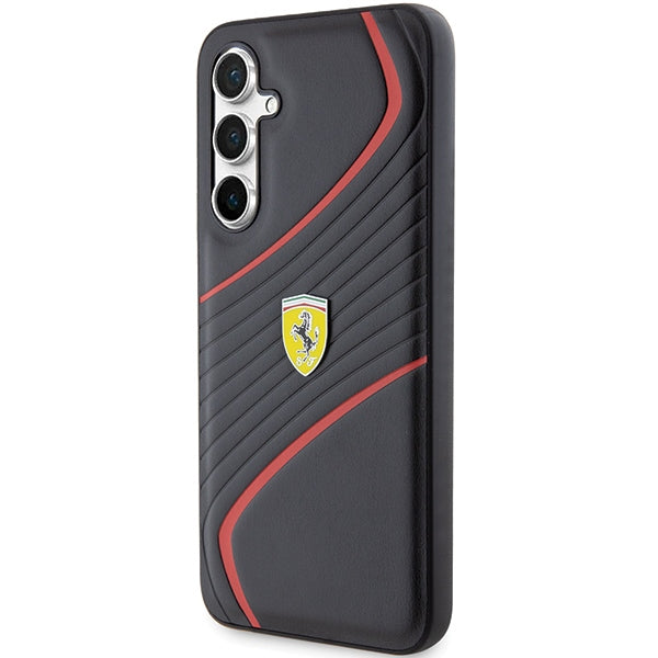 Ferrari Twist Metal Logo case for Samsung Galaxy S23 FE - black