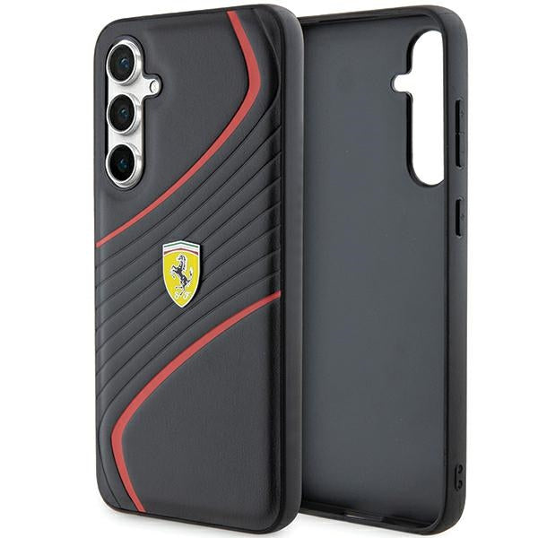 Ferrari Twist Metal Logo case for Samsung Galaxy S23 FE - black