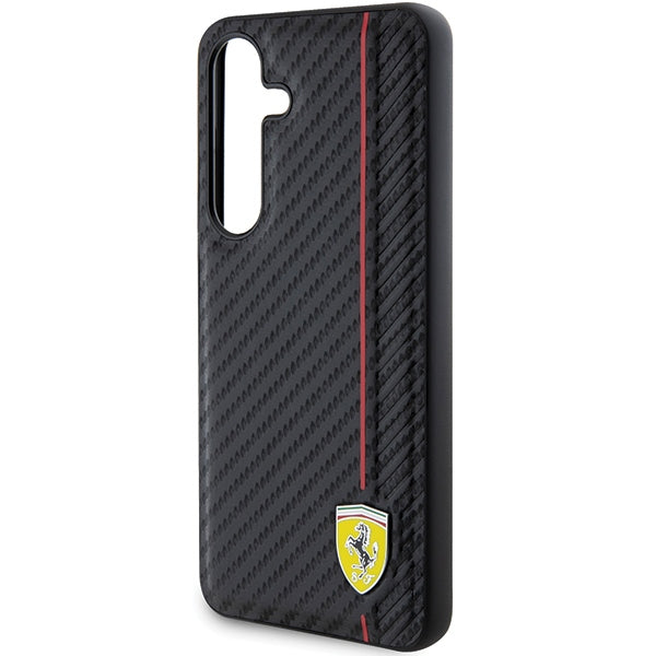 Ferrari Carbon Printed Line case for Samsung Galaxy S24+ - black