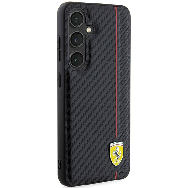 Ferrari Carbon Printed Line case for Samsung Galaxy S24+ - black