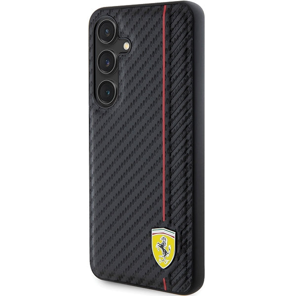 Ferrari Carbon Printed Line case for Samsung Galaxy S24 - black