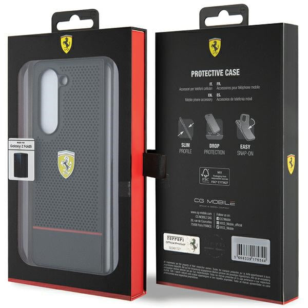 Ferrari Perforated Line case for Samsung Galaxy Z Fold 5 - black