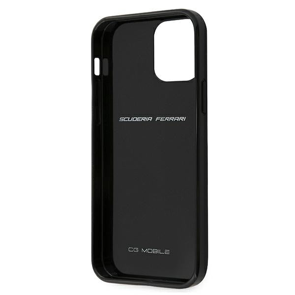 Ferrari FERCAHCP12SBK iPhone 12 mini 5.4&quot; black/black hardcase On Track Real Carbon