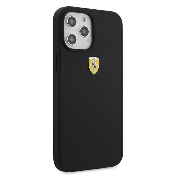 Ferrari FESSIHCP12LBK iPhone 12 Pro Max 6.7&quot; black/black hardcase On Track Silicone