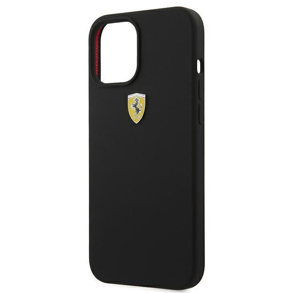 Ferrari FESSIHCP12LBK iPhone 12 Pro Max 6.7&quot; black/black hardcase On Track Silicone