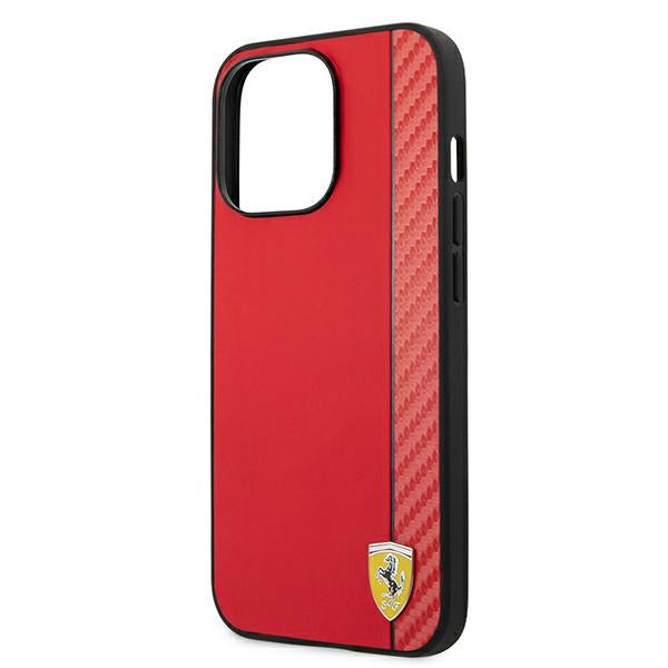 Ferrari FESAXHCP13XRE iPhone 13 Pro Max 6.7&quot; red/red hardcase On Track Carbon Stripe