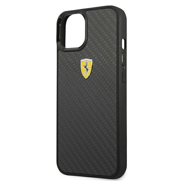 Ferrari FEHCP13SFCABK iPhone 13 mini 5.4&quot; black/black hardcase On Track Real Carbon