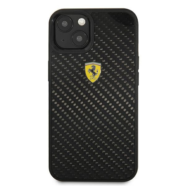 Ferrari FEHCP13SFCABK iPhone 13 mini 5.4&quot; black/black hardcase On Track Real Carbon