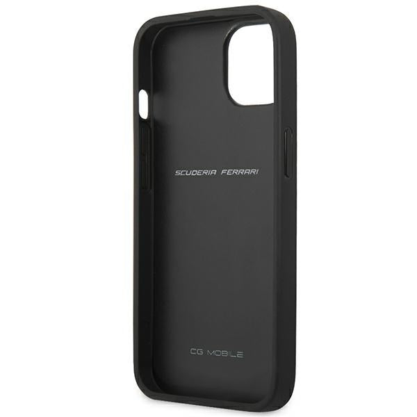 Ferrari FESAXHCP13SBK iPhone 13 mini 5.4&quot; black/black hardcase On Track Carbon Stripe