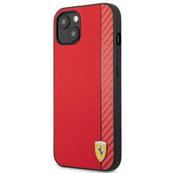 Ferrari FESAXHCP13SRE iPhone 13 mini 5.4&quot; red/red hardcase On Track Carbon Stripe