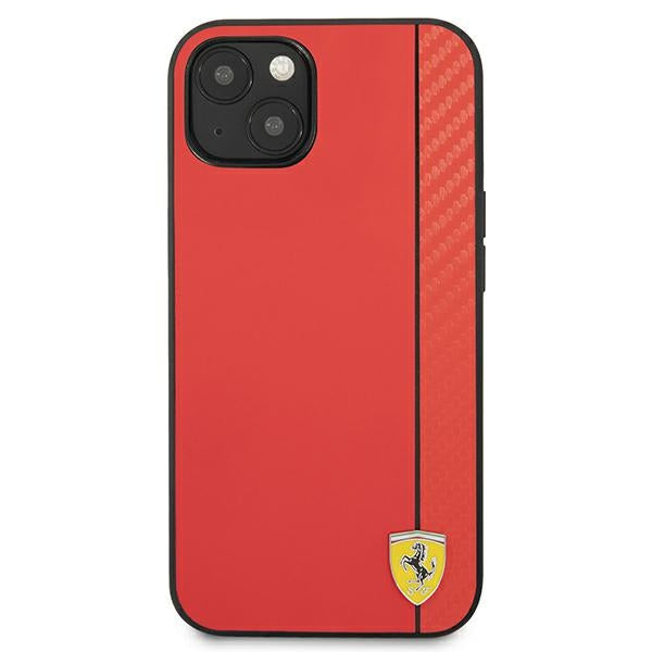Ferrari FESAXHCP13SRE iPhone 13 mini 5.4&quot; red/red hardcase On Track Carbon Stripe