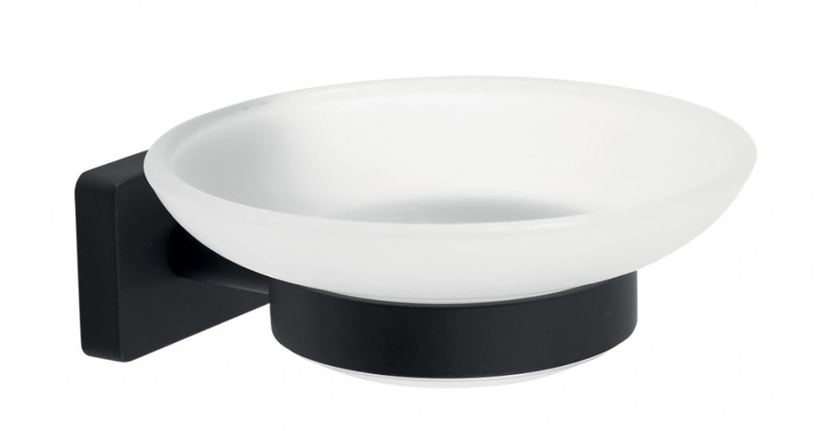 GRETA SOAP DISH BLACK MATT FERRO