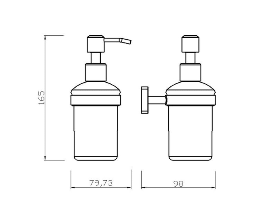 SOAP DISPENSER GRETA BLACK MATT FERRO