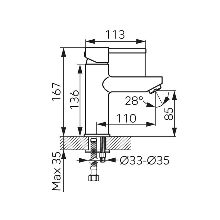 FIESTA WG GOLD STANDING SINK MIXER