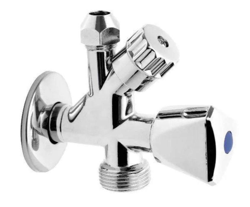 FERRO COMBINED CORNER FAUCET 1/2-3/8-3/4