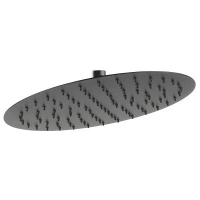 SHOWER PIE OVAL SLIM 300x300 MM BLACK
