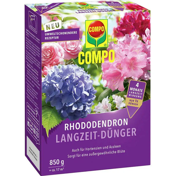 FERTILIZER FOR RHODODENDRONS WITH LONG-TERM ACTION 0.85KG COMPO. - Торове<<<Торове почви и тревни