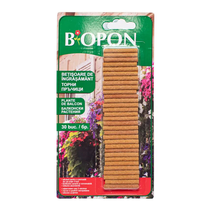 FERTILIZER ON STICKS FOR BALCONY 30PCS BIOPON - Торове<<<Торове почви и тревни смески<<<Градина<<<Praktiker