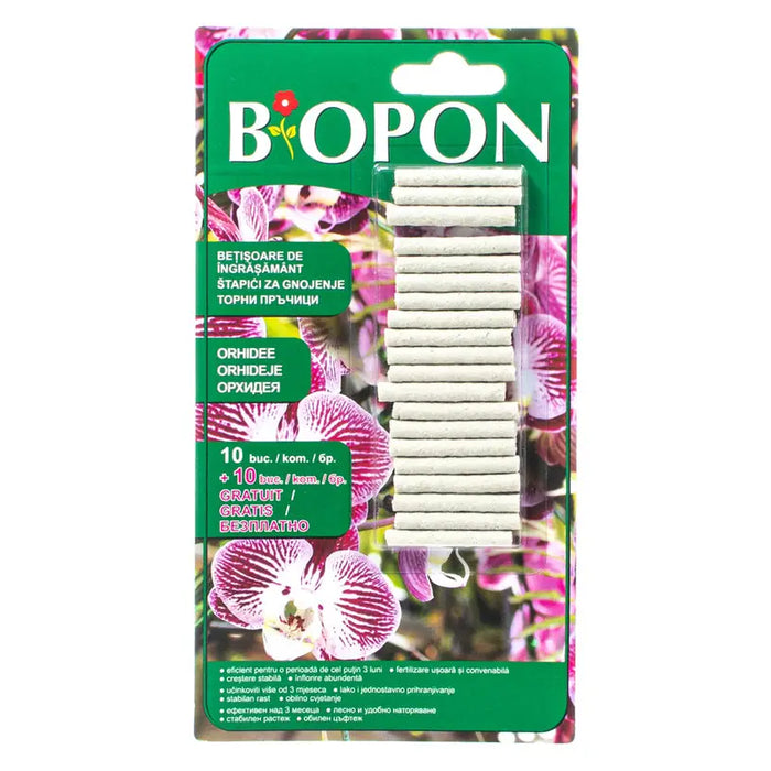 FERTILIZER ON STICKS FOR ORCHIDS 20PCS BIOPON - Торове<<<Торове почви и тревни смески<<<Градина<<<Praktiker
